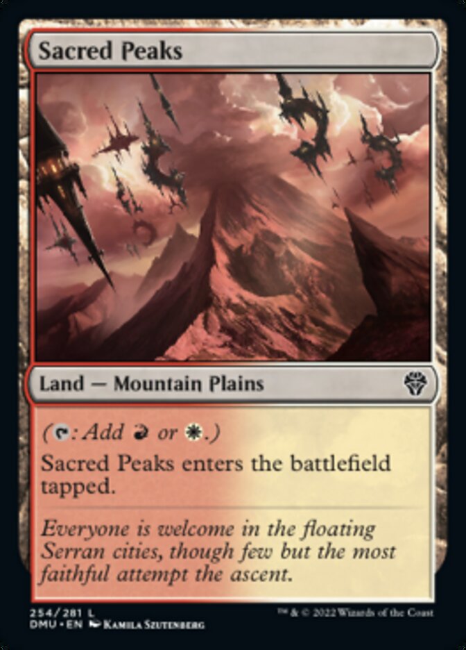 Sacred Peaks [Dominaria United] MTG Single Magic: The Gathering    | Red Claw Gaming