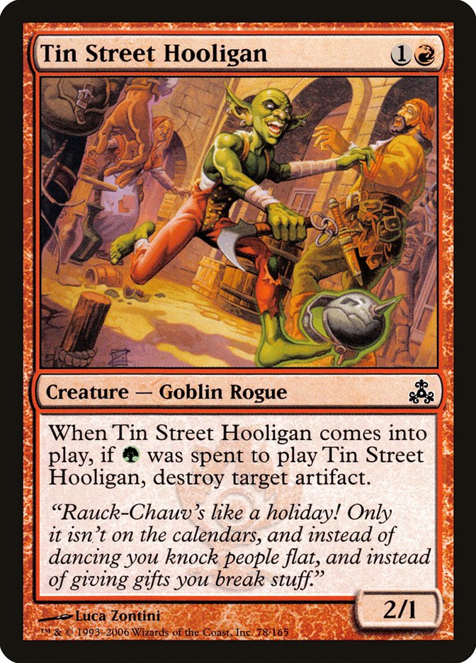 Tin Street Hooligan [Guildpact] MTG Single Magic: The Gathering    | Red Claw Gaming