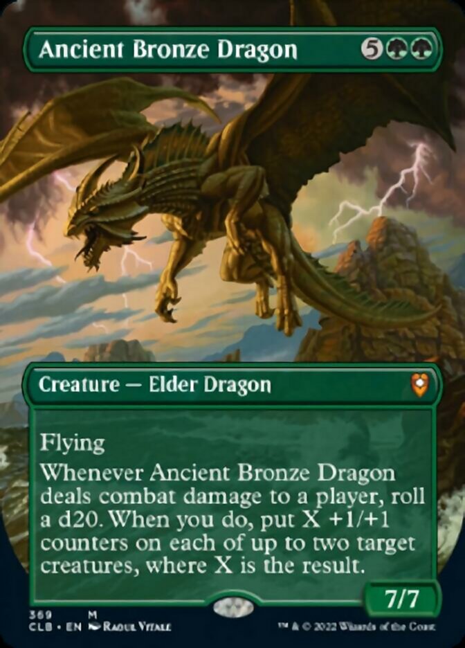 Ancient Bronze Dragon (Borderless Alternate Art) [Commander Legends: Battle for Baldur's Gate] MTG Single Magic: The Gathering    | Red Claw Gaming