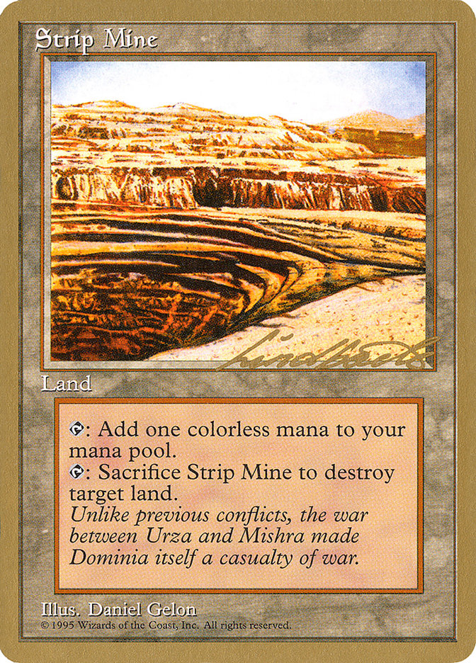 Strip Mine (Leon Lindback) [Pro Tour Collector Set] MTG Single Magic: The Gathering    | Red Claw Gaming