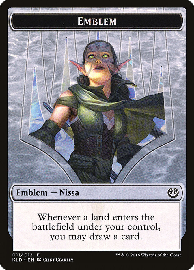Nissa, Vital Force Emblem [Kaladesh Tokens] MTG Single Magic: The Gathering    | Red Claw Gaming