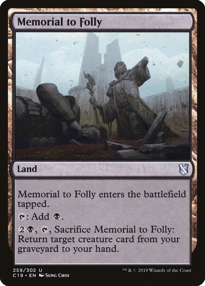 Memorial to Folly [Commander 2019] MTG Single Magic: The Gathering    | Red Claw Gaming