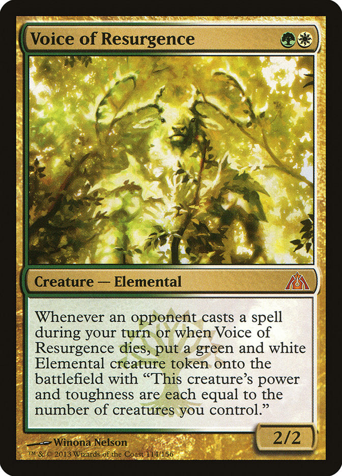 Voice of Resurgence [Dragon's Maze] MTG Single Magic: The Gathering    | Red Claw Gaming
