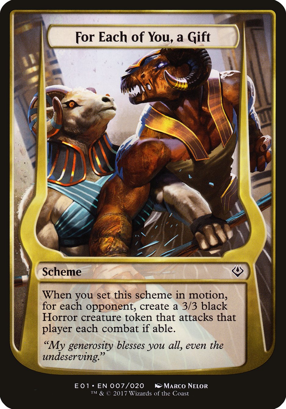 For Each of You, a Gift (Schemes) [Archenemy: Nicol Bolas Schemes] MTG Single Magic: The Gathering    | Red Claw Gaming