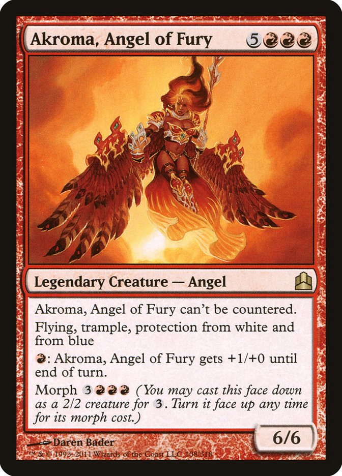 Akroma, Angel of Fury [Commander 2011] MTG Single Magic: The Gathering    | Red Claw Gaming