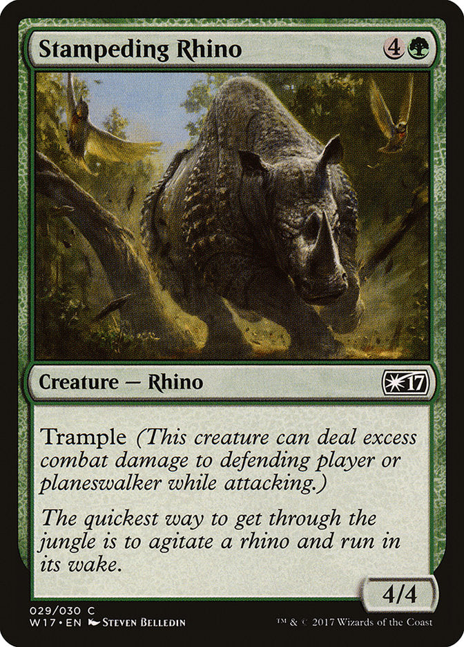 Stampeding Rhino [Welcome Deck 2017] MTG Single Magic: The Gathering    | Red Claw Gaming
