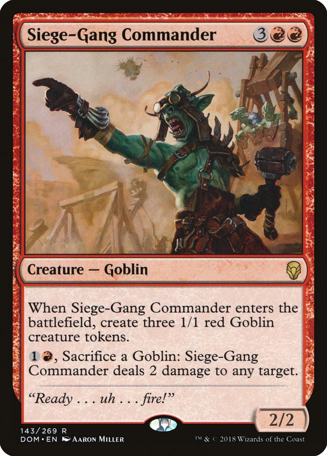 Siege-Gang Commander [Dominaria] MTG Single Magic: The Gathering    | Red Claw Gaming