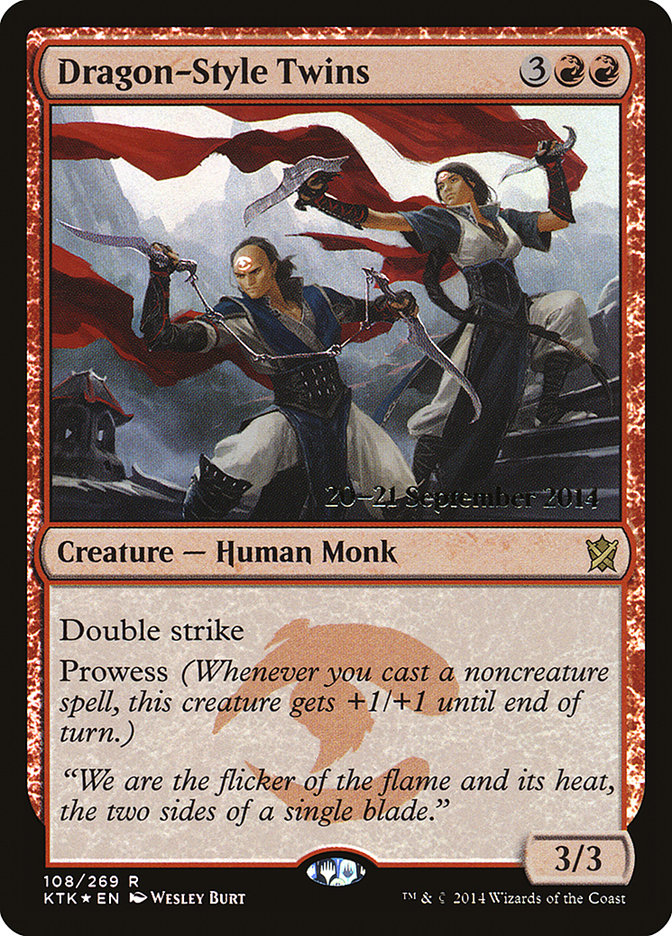 Dragon-Style Twins [Khans of Tarkir Prerelease Promos] MTG Single Magic: The Gathering    | Red Claw Gaming