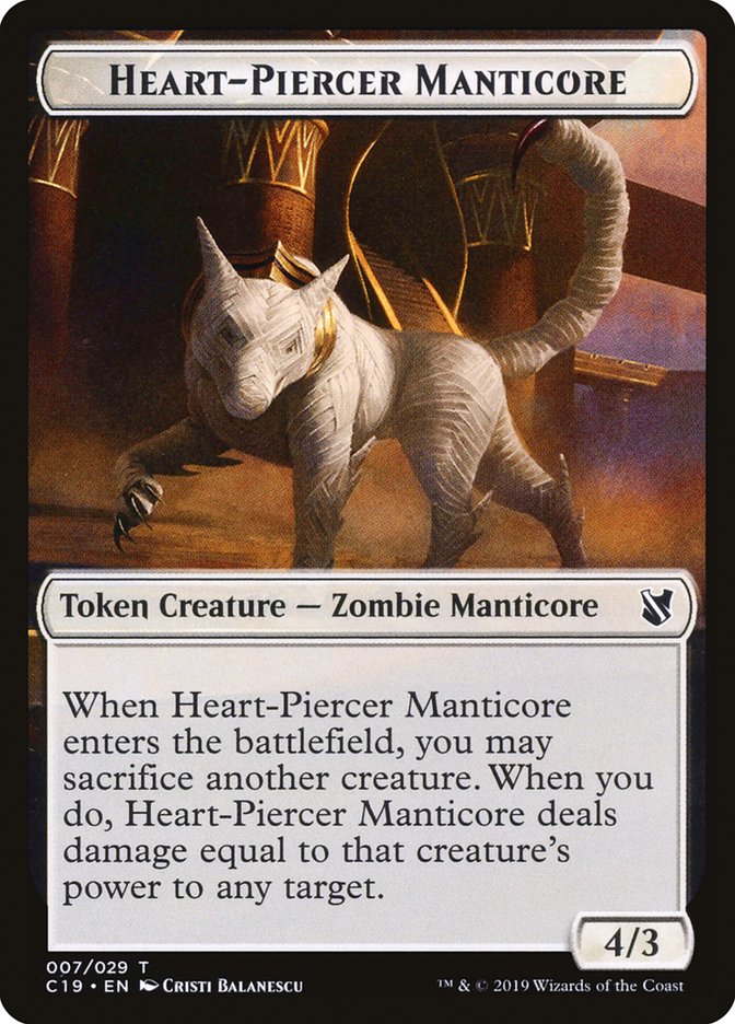 Heart-Piercer Manticore Token [Commander 2019 Tokens] MTG Single Magic: The Gathering    | Red Claw Gaming