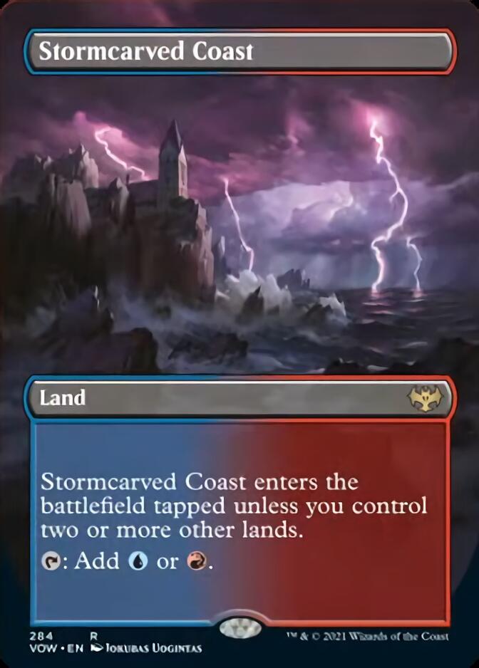 Stormcarved Coast (Borderless Alternate Art) [Innistrad: Crimson Vow] MTG Single Magic: The Gathering    | Red Claw Gaming