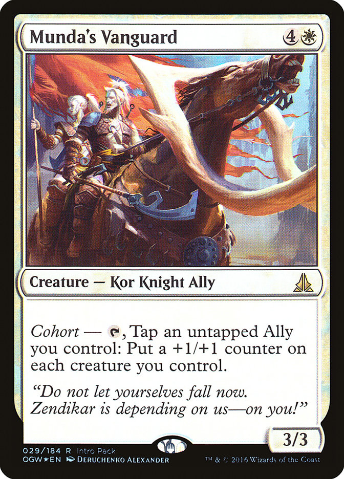 Munda's Vanguard (Intro Pack) [Oath of the Gatewatch Promos] MTG Single Magic: The Gathering    | Red Claw Gaming