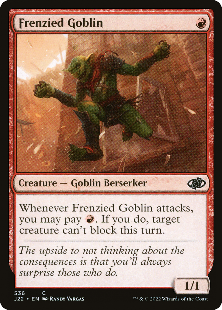 Frenzied Goblin [Jumpstart 2022] MTG Single Magic: The Gathering    | Red Claw Gaming