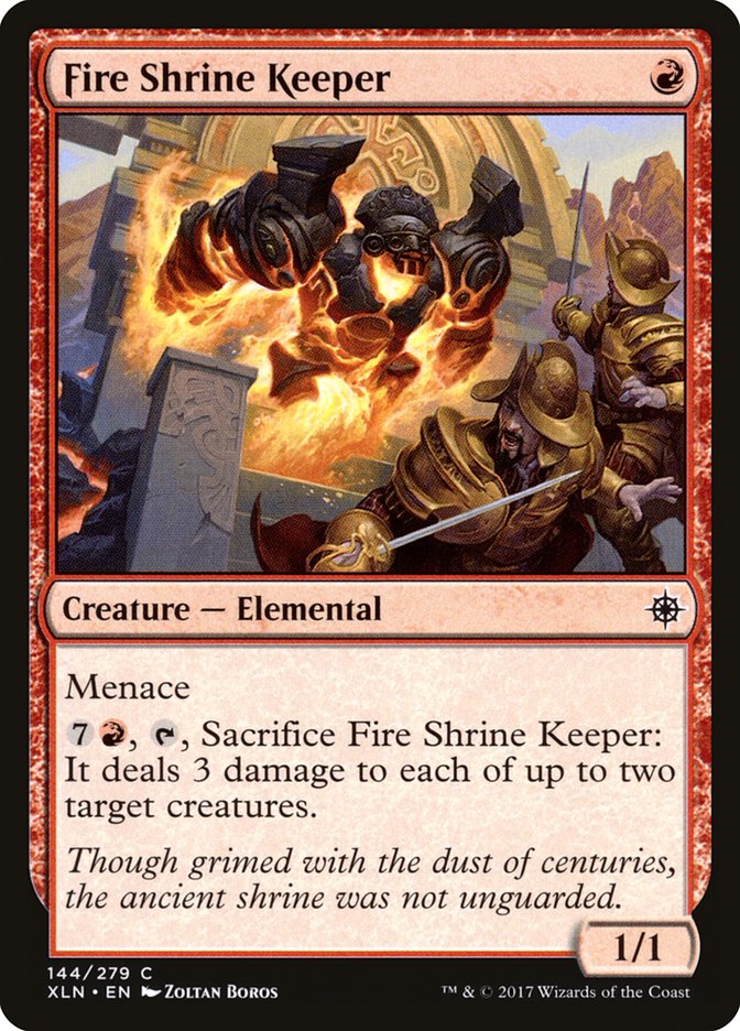 Fire Shrine Keeper [Ixalan] MTG Single Magic: The Gathering    | Red Claw Gaming