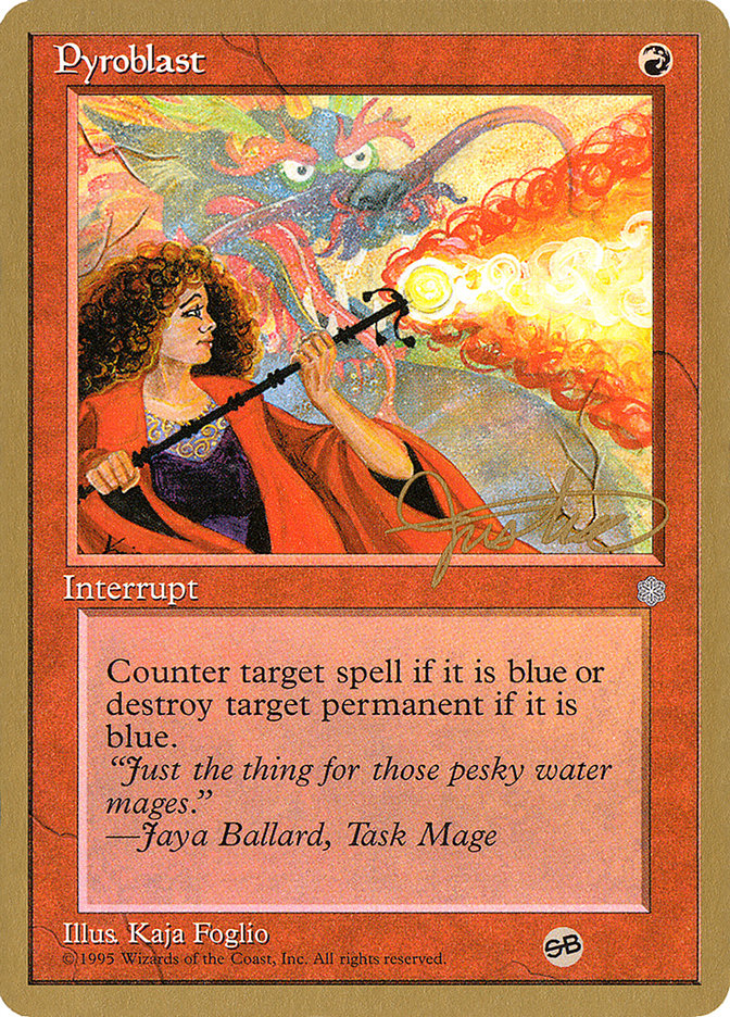 Pyroblast (Mark Justice) (SB) [Pro Tour Collector Set] MTG Single Magic: The Gathering    | Red Claw Gaming