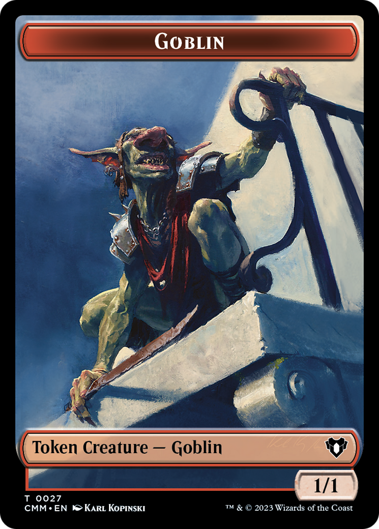 Saproling // Goblin Double-Sided Token [Commander Masters Tokens] MTG Single Magic: The Gathering    | Red Claw Gaming
