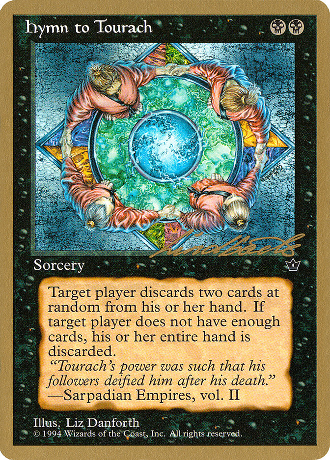 Hymn to Tourach (Circle) (Leon Lindback) [Pro Tour Collector Set] MTG Single Magic: The Gathering    | Red Claw Gaming