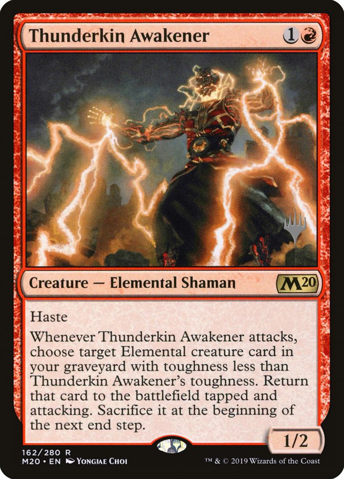 Thunderkin Awakener (Promo Pack) [Core Set 2020 Promos] MTG Single Magic: The Gathering    | Red Claw Gaming