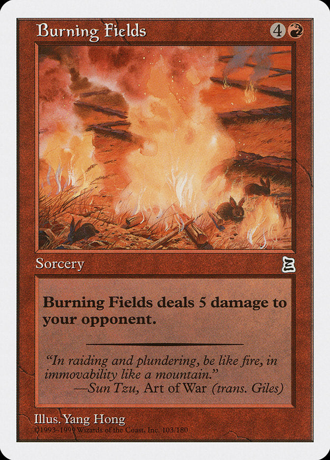 Burning Fields [Portal Three Kingdoms] MTG Single Magic: The Gathering    | Red Claw Gaming