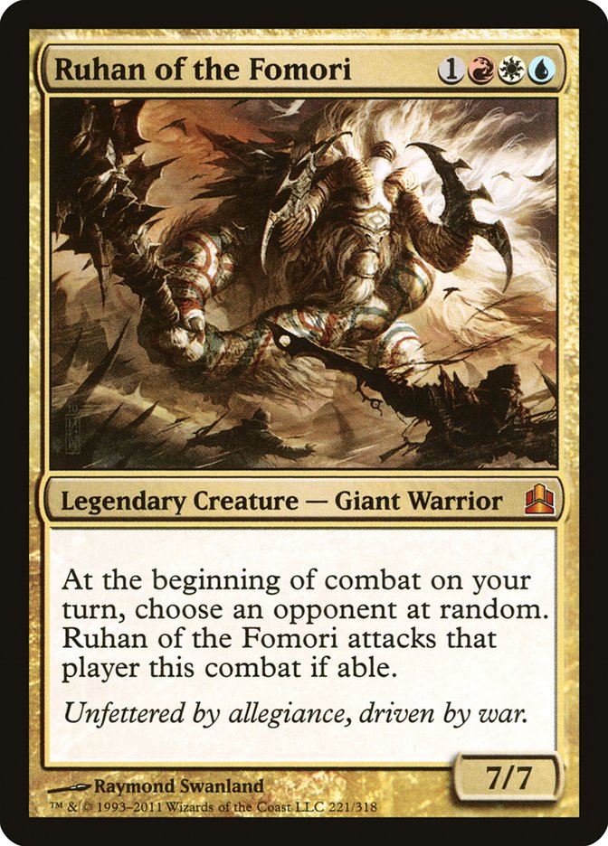 Ruhan of the Fomori [Commander 2011] MTG Single Magic: The Gathering    | Red Claw Gaming