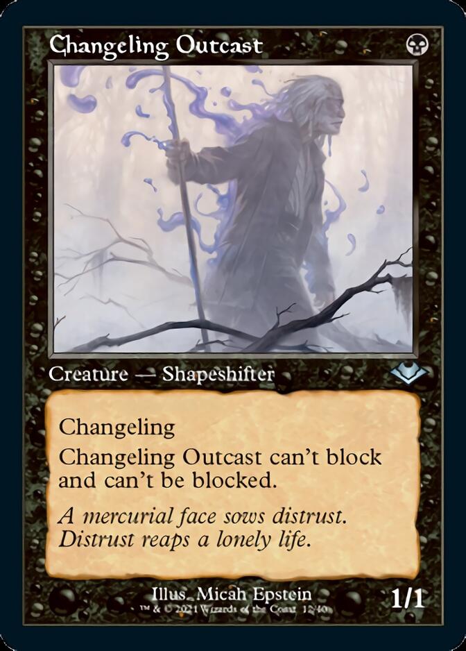 Changeling Outcast (Retro Foil Etched) [Modern Horizons 2] MTG Single Magic: The Gathering    | Red Claw Gaming