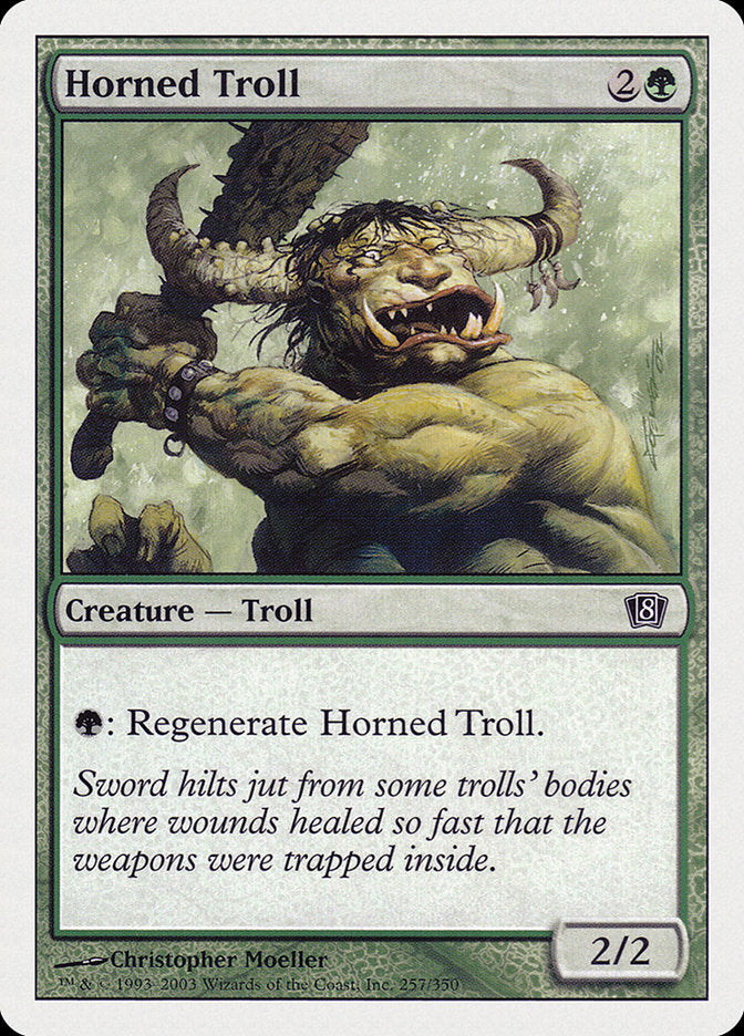 Horned Troll [Eighth Edition] MTG Single Magic: The Gathering    | Red Claw Gaming