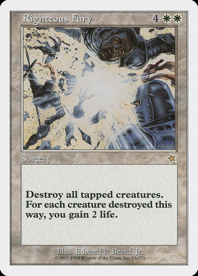 Righteous Fury [Starter 1999] MTG Single Magic: The Gathering    | Red Claw Gaming