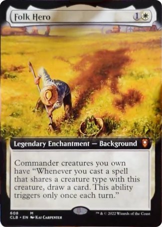 Folk Hero (Extended Art) [Commander Legends: Battle for Baldur's Gate] MTG Single Magic: The Gathering    | Red Claw Gaming