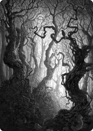 Forest 2 Art Card [Innistrad: Midnight Hunt Art Series] MTG Single Magic: The Gathering    | Red Claw Gaming