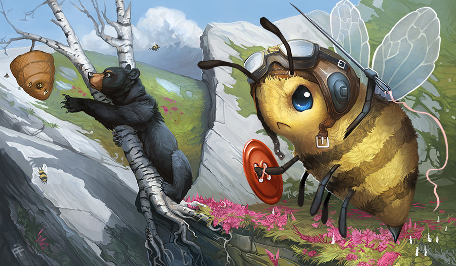 Bee Playmat Playmat Star City Games    | Red Claw Gaming