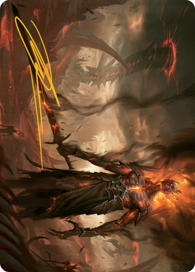 Ashen Reaper Art Card (Gold-Stamped Signature) [March of the Machine Art Series] MTG Single Magic: The Gathering    | Red Claw Gaming