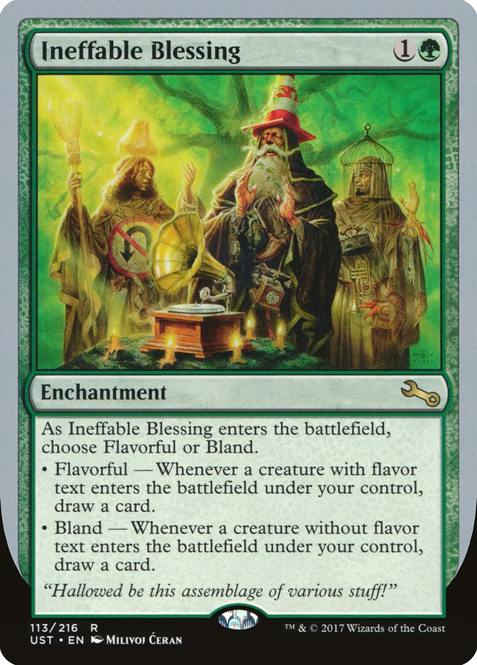 Ineffable Blessing ("choose Flavorful or Bland") [Unstable] MTG Single Magic: The Gathering    | Red Claw Gaming