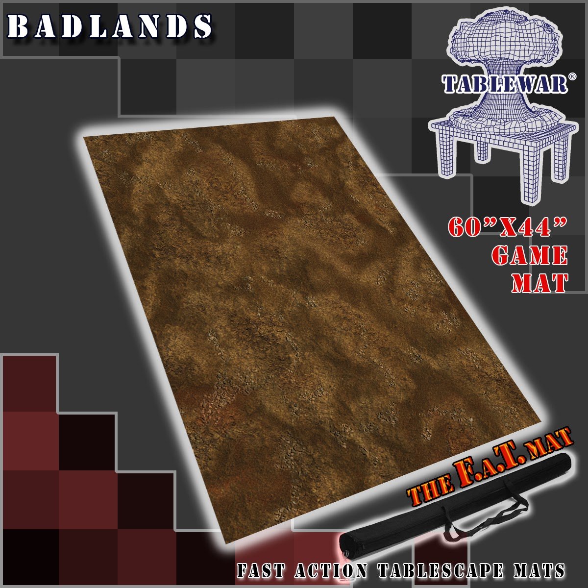 F.A.T. Mats Badlands 60'x44' Gaming Mat F.A.T. Mats    | Red Claw Gaming