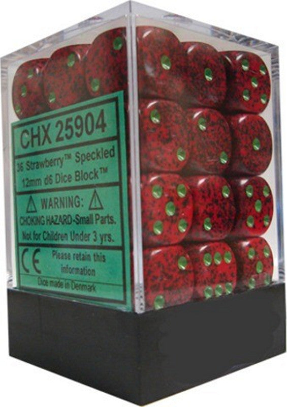 Speckled Strawberry 12mm D6 Dice Chessex    | Red Claw Gaming