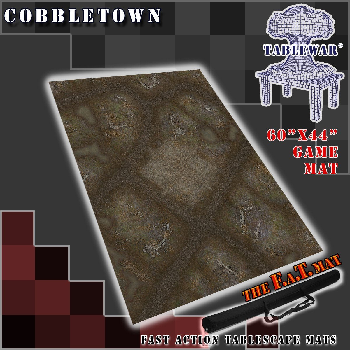 F.A.T. Mats Cobbletown 60'x44' Gaming Mat F.A.T. Mats    | Red Claw Gaming