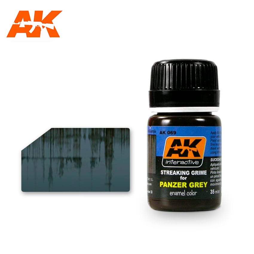 STREAKING GRIME FOR PANZER GREY VEHICLES Enamel Paint AK INTERACTIVE    | Red Claw Gaming