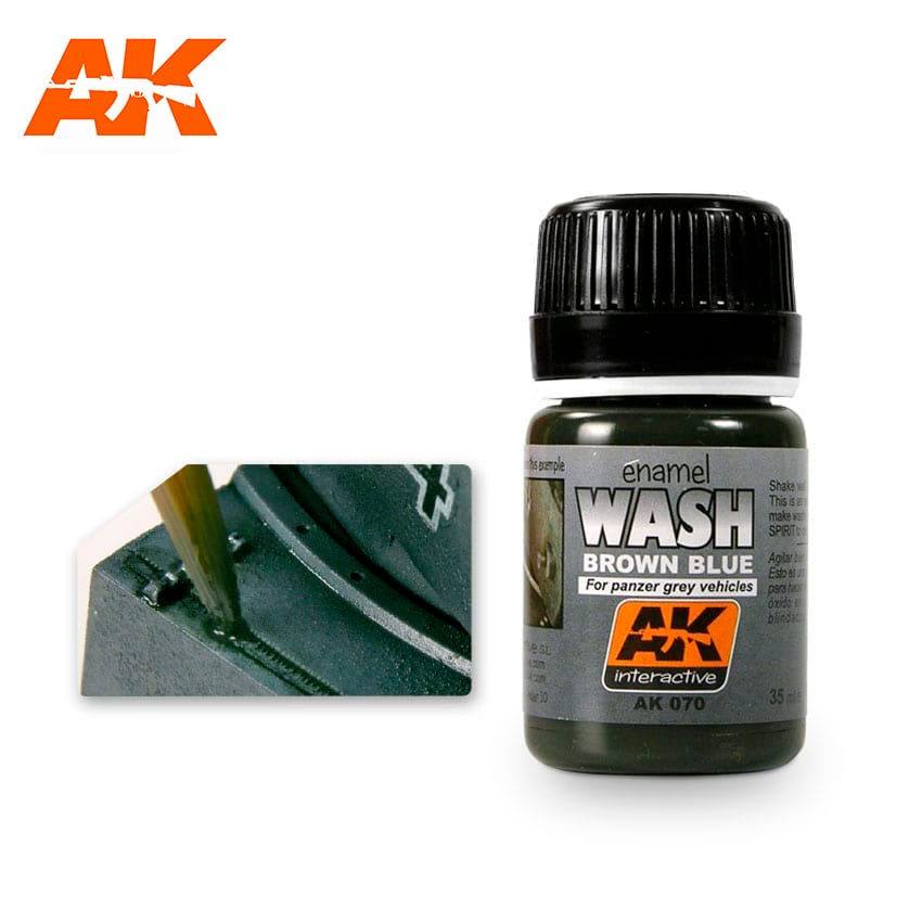 BROWN BLUE WASH FOR PANZER GREY VEHICLES Enamel Paint AK INTERACTIVE    | Red Claw Gaming