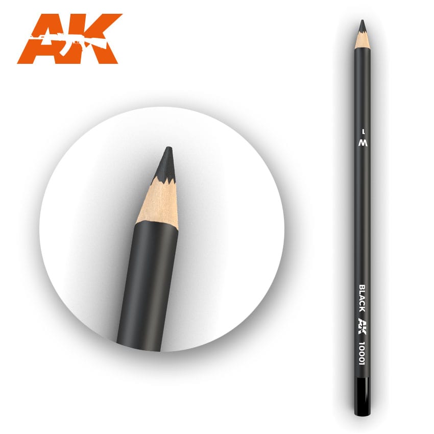 Watercolor Pencil Black AK10001 Watercolor Pencil AK INTERACTIVE    | Red Claw Gaming