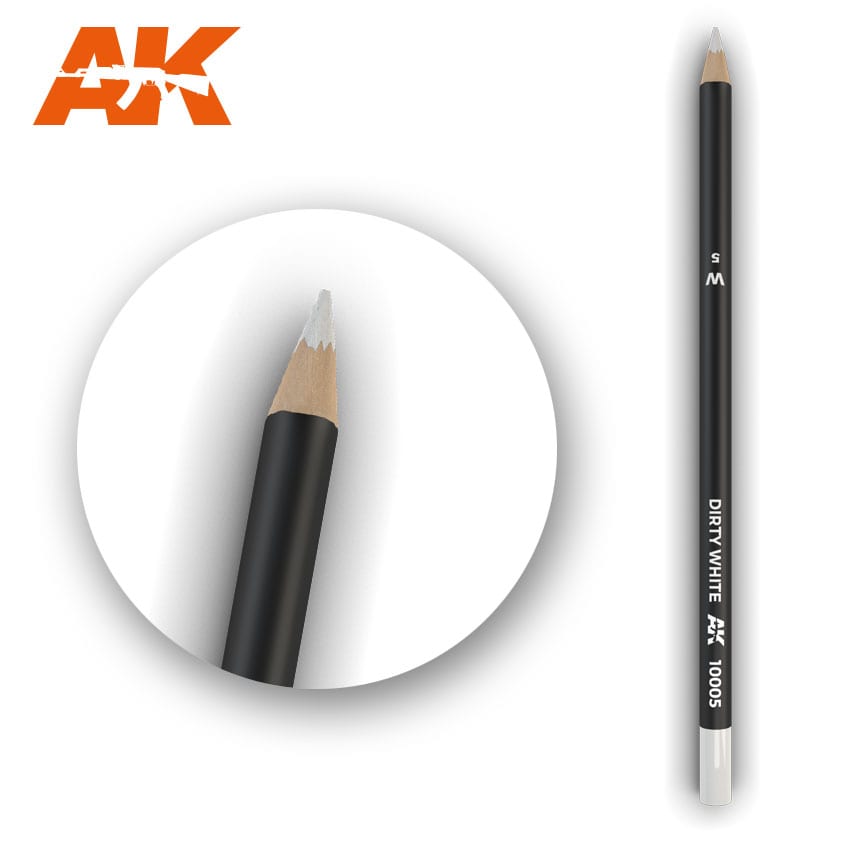 Watercolor Pencil Dirty White AK10005 Watercolor Pencil AK INTERACTIVE    | Red Claw Gaming