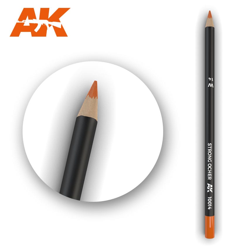 Watercolor Pencil Strong Ocher AK10014 Watercolor Pencil AK INTERACTIVE    | Red Claw Gaming
