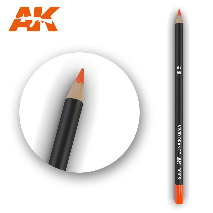 Watercolor Pencil Vivid Orange AK10015 Watercolor Pencil AK INTERACTIVE    | Red Claw Gaming