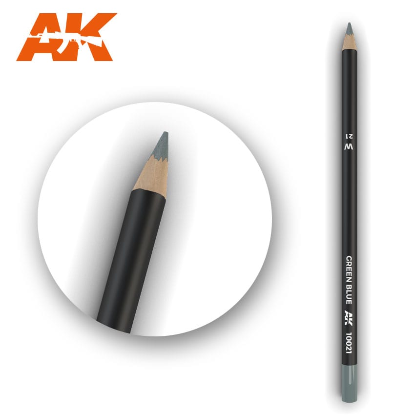 Watercolor Pencil Green Blue AK10021 Watercolor Pencil AK INTERACTIVE    | Red Claw Gaming