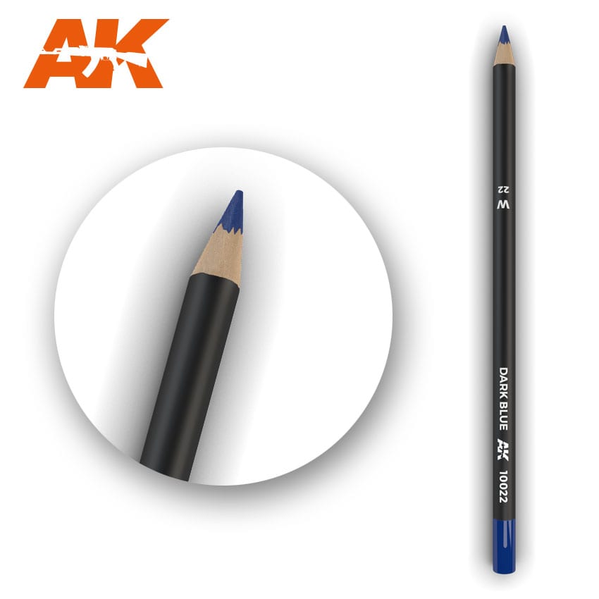 Watercolor Pencil Dark Blue AK10022 Watercolor Pencil AK INTERACTIVE    | Red Claw Gaming