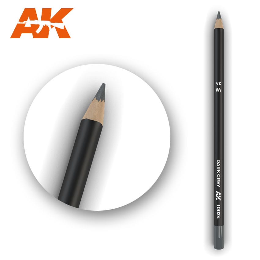 Watercolor Pencil Dark Grey AK10024 Watercolor Pencil AK INTERACTIVE    | Red Claw Gaming