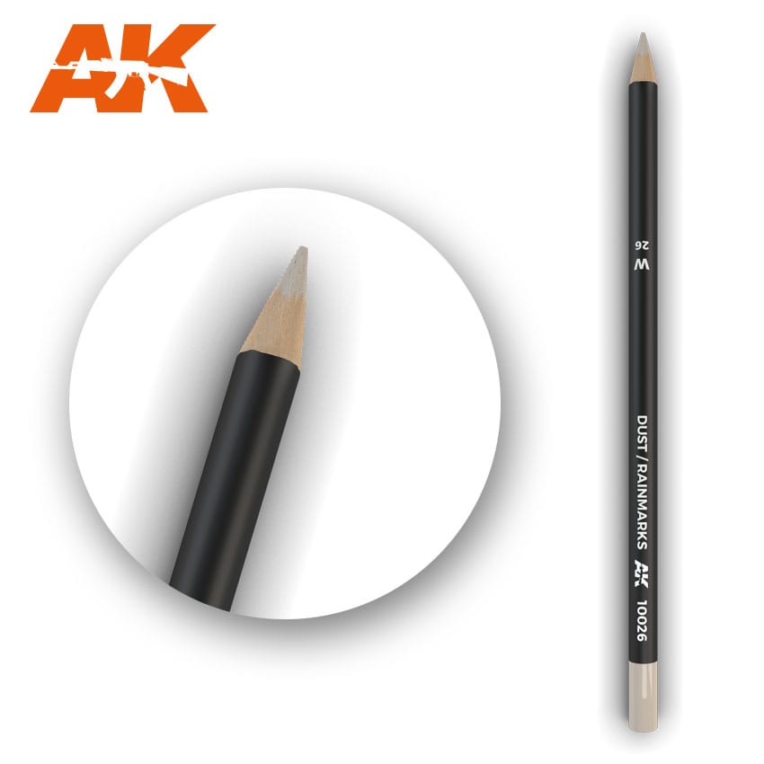 Watercolor Pencil Dust-Rainmarks AK10026 Watercolor Pencil AK INTERACTIVE    | Red Claw Gaming