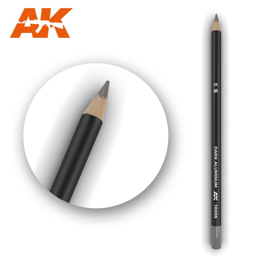 Watercolor Pencil Dark Aluminum Nickel AK10035 Watercolor Pencil AK INTERACTIVE    | Red Claw Gaming