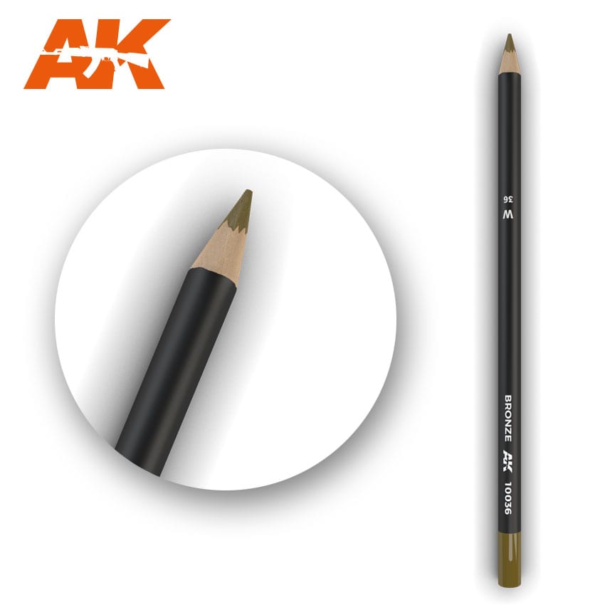 Watercolor Pencil Bronze AK10036 Watercolor Pencil AK INTERACTIVE    | Red Claw Gaming