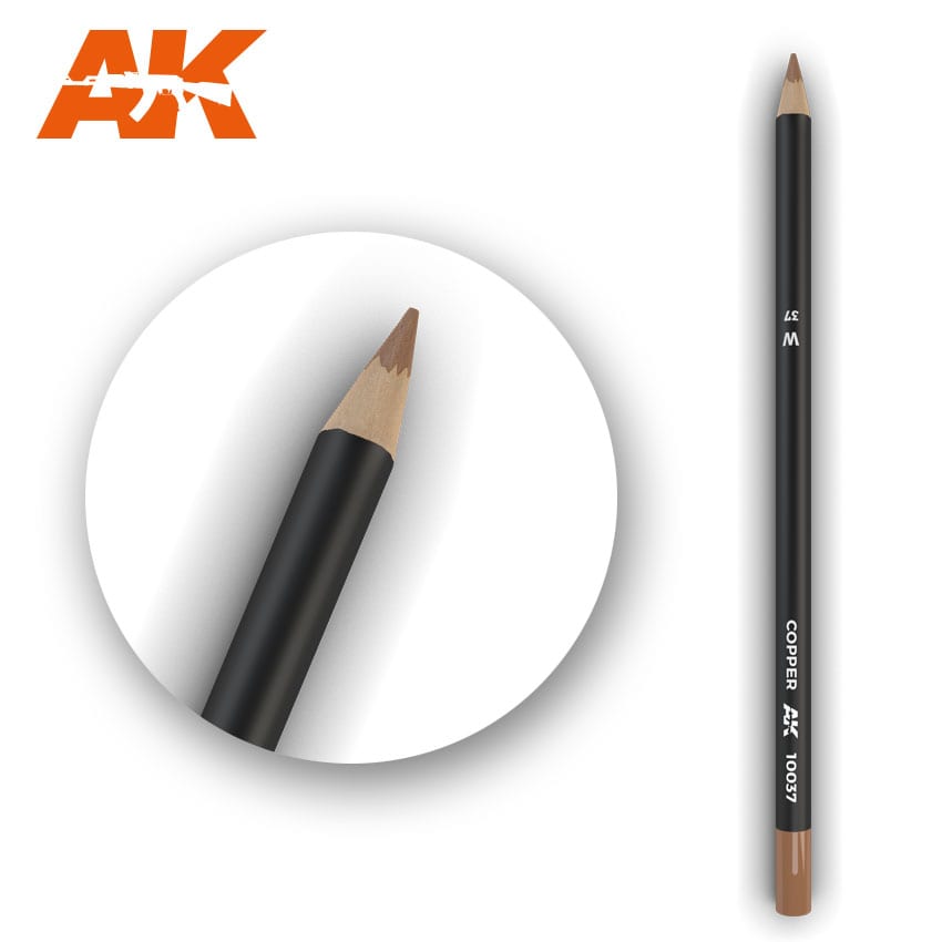 Watercolor Pencil Copper AK10037 Watercolor Pencil AK INTERACTIVE    | Red Claw Gaming