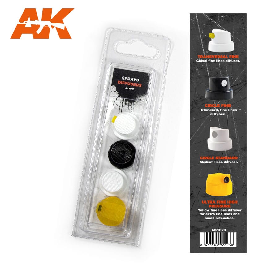Spray Diffusers Set 1 Hobby Supplies AK INTERACTIVE    | Red Claw Gaming