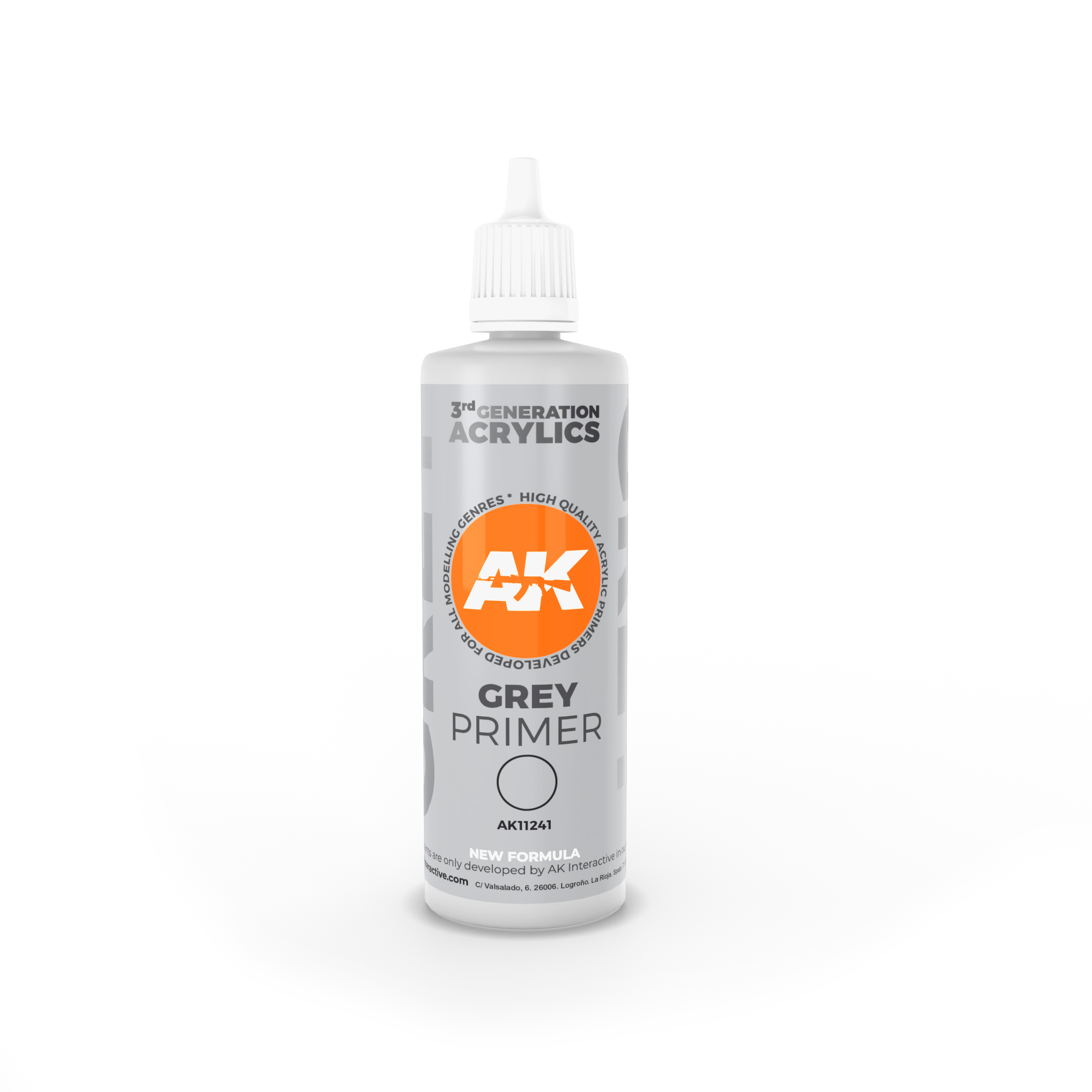 Grey Primer 100 ml 3rd Generation 3rd Generation Acrylic AK INTERACTIVE    | Red Claw Gaming