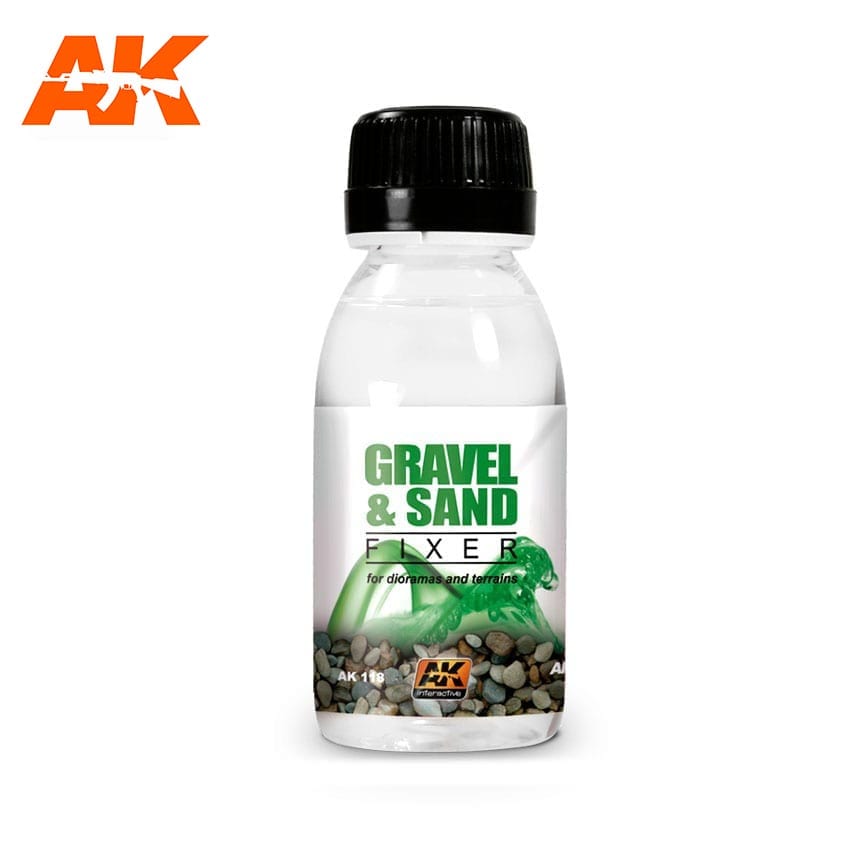 AK Interactive Gravel and Sand Fixer Enamel Paint AK INTERACTIVE    | Red Claw Gaming
